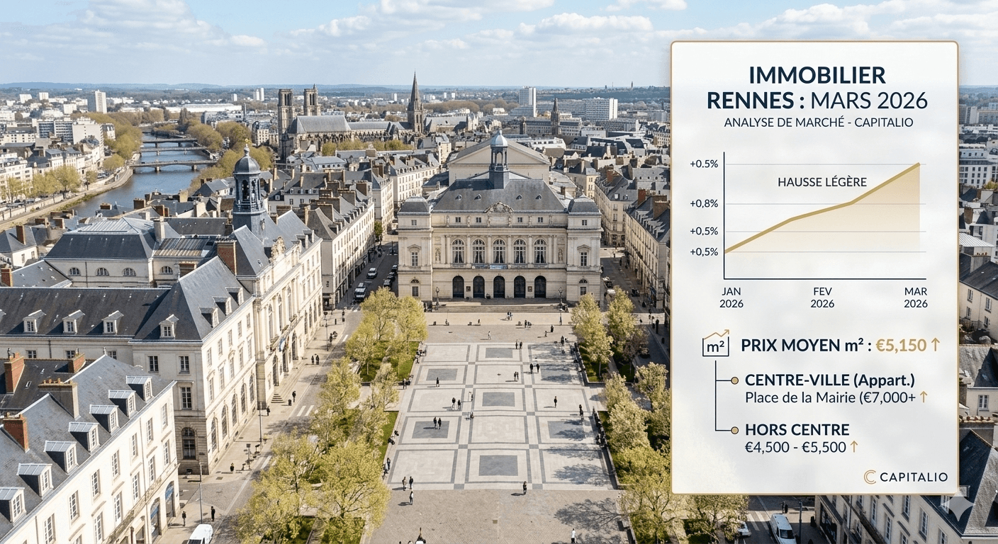Immobilier à Rennes : légère hausse des prix en mars 2026
